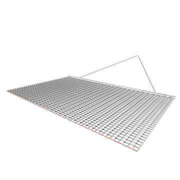 Drag Harrow Rake, 6x3 ft Galvanized Steel, Towing Chain