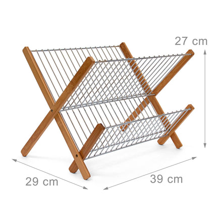 Drain stand CROSS bamboo metal