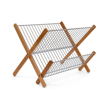 Drain stand CROSS bamboo metal