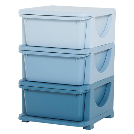 Children's storage cabinet with drawers, blue, 3-6 years, 37x37x56.5 cm