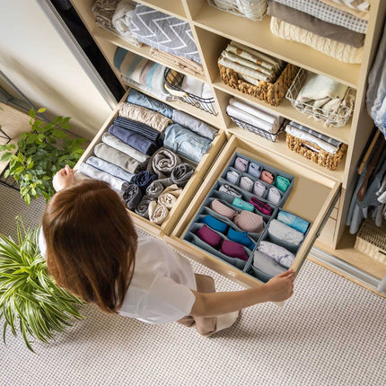 Drawer Organiser Set – 4-Piece Fabric Storage Boxes
