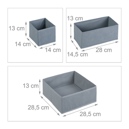 Drawer Organizer Set, 8-Piece, Foldable Storage Boxes