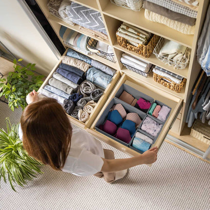 Drawer Organizer Set, 8-Piece, Foldable Storage Boxes