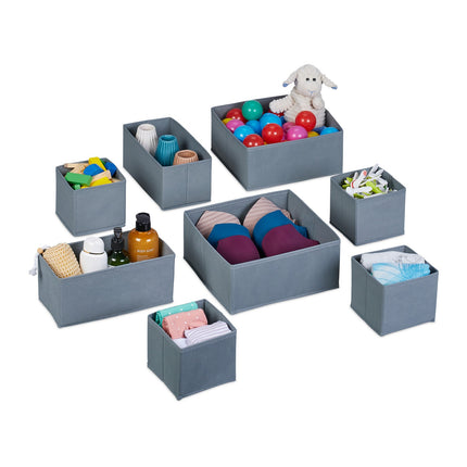 Drawer Organizer Set, 8-Piece, Foldable Storage Boxes