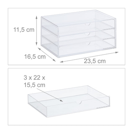 Drawer box in acrylic