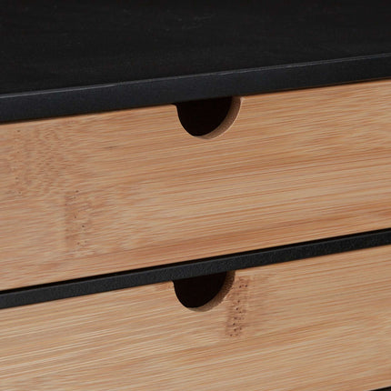 Drawer box in bamboo & MDF 2 compartments