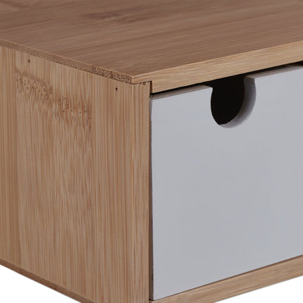 Drawer box in bamboo & MDF 3 compartments
