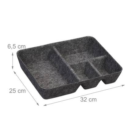 Drawer divider made of felt