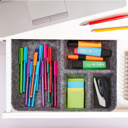 Drawer divider made of felt