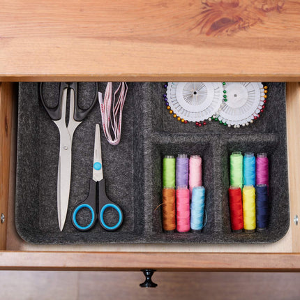 Drawer divider made of felt
