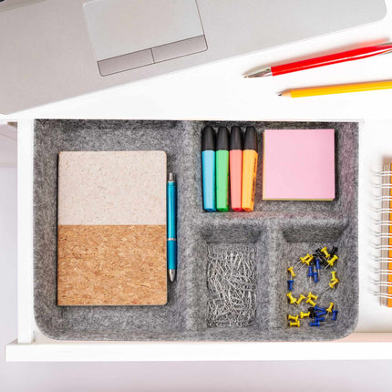 Drawer divider made of felt