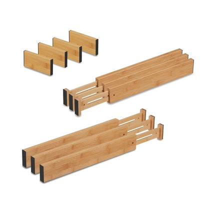 Drawer dividers in bamboo