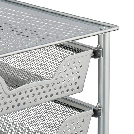 Drawer shelf with 3 pull-out baskets
