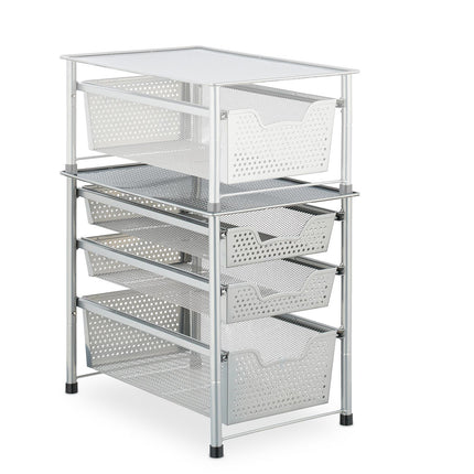 Drawer shelf with 3 pull-out baskets