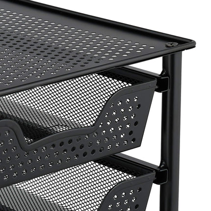 Drawer shelf with 3 pull-out baskets