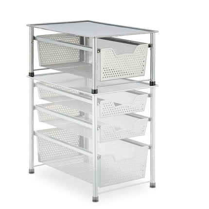 Drawer shelf with pull-out basket
