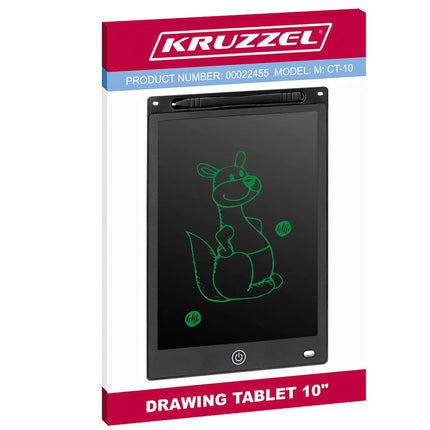 Drawing tablet 10" black XL KRUZZEL 22455