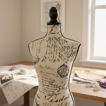 Dress Form with Stand, Adjustable, Letter Print, Size 36/38