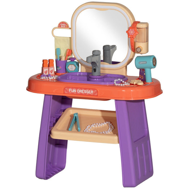 Dressing table for children with mirror, music & LED light
