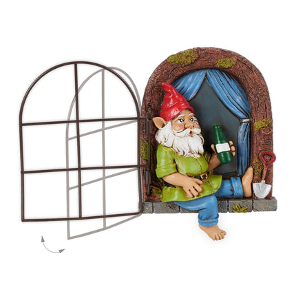 Drinking dwarf in the window