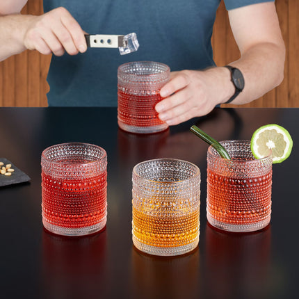 Drinking glass drop set of 4