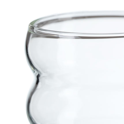 Drinking glasses in wave shape 4-pack