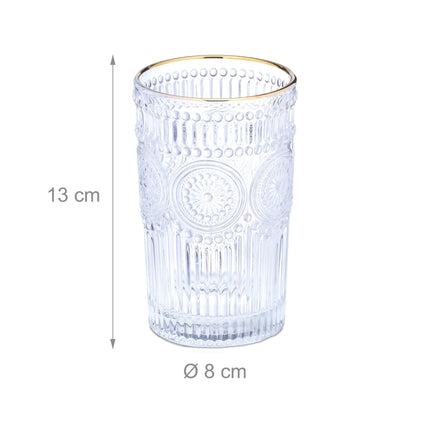 Drinking glasses vintage 40 cl set of 4