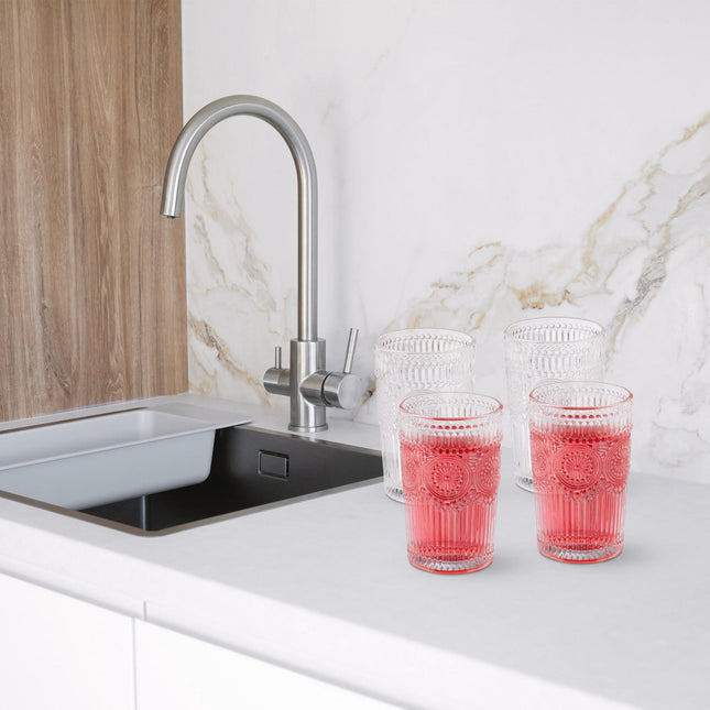 Drinkglazen vintage 40 cl set van 4