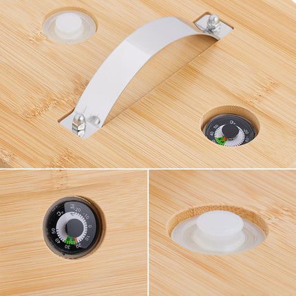 Drinks Dispenser with Tap, Bamboo Stand, Thermometer