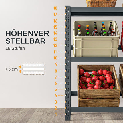 Independent drawer rack, adjustable for 6 drawers