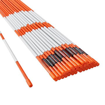 Driveway Markers, 50-Pack 48in Fiberglass Reflective Stakes