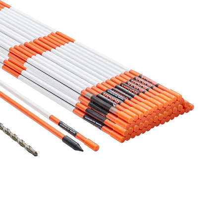 Driveway Markers, 50-Pack 48in Fiberglass Reflective Stakes