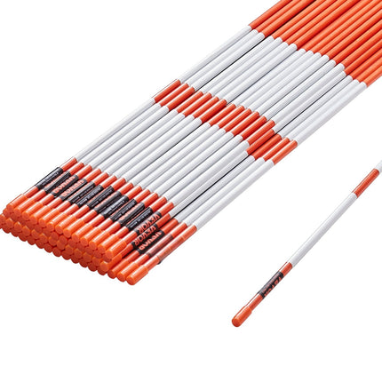 Driveway Markers, 50-Pack 48in Fiberglass Reflective Stakes