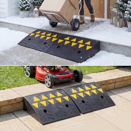 Driveway Threshold Curb Ramps, Set of 2, 5–6 in Rise