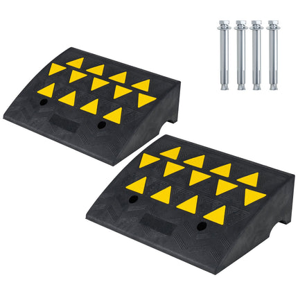 Driveway Threshold Ramps, Set of 2, 5–6 in Rise Rubber