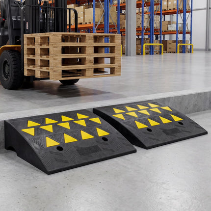 Driveway Threshold Ramps, Set of 2, 5–6 in Rise Rubber