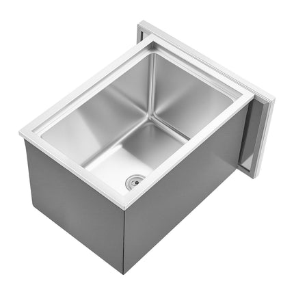 Drop-In Stainless Steel Ice Bin, 30L With Drain Kit