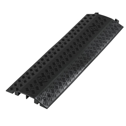 Drop-Over Dual-Channel Cable Protector Ramp, 17,500 lb