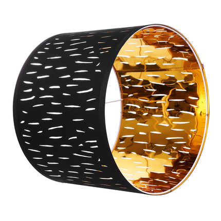 Drum Lamp Shade Set of 2, 13x13x10 In, Black Gold