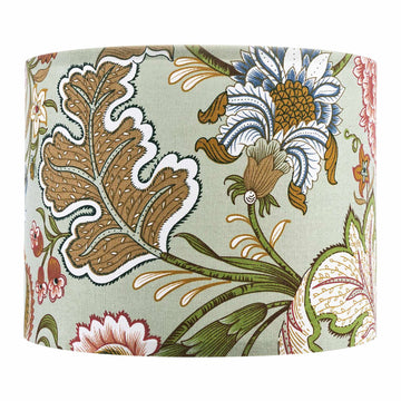 Drum Lamp Shades Set of 2, 13x13x10 Linen, Dark Floral