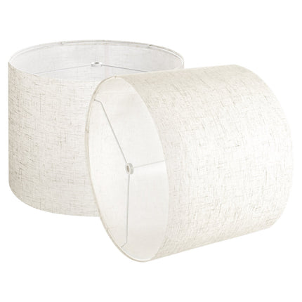 Drum Lamp Shades, Set of 2, 13x13x10 in Linen