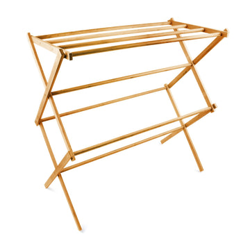 Drying rack bamboo foldable