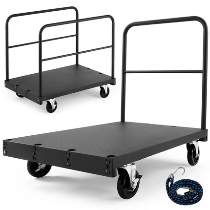 Drywall Cart Dolly, 1800 lb, 2-in-1 Steel Panel Truck