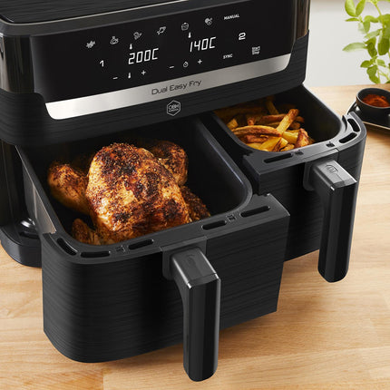 Dual Basket Air Fryer 8.3 L, 8 Presets, Black