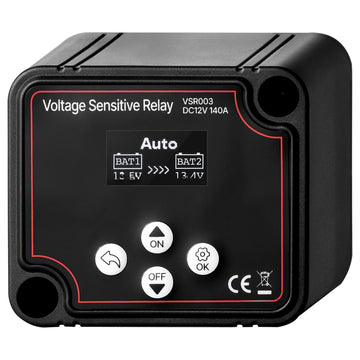Dual Battery Isolator 12V 140A VSR Relay with LCD