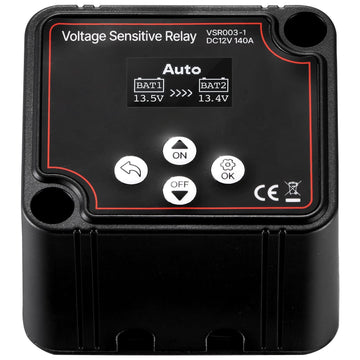 Dual Battery Isolator Kit, 12V 140A VSR, LCD Voltmeter