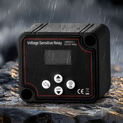 Dual Battery Isolator Kit, 12V 140A VSR, LCD Voltmeter