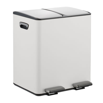 Dual Compartment Pedal Bin, 2x15L, Soft-Close