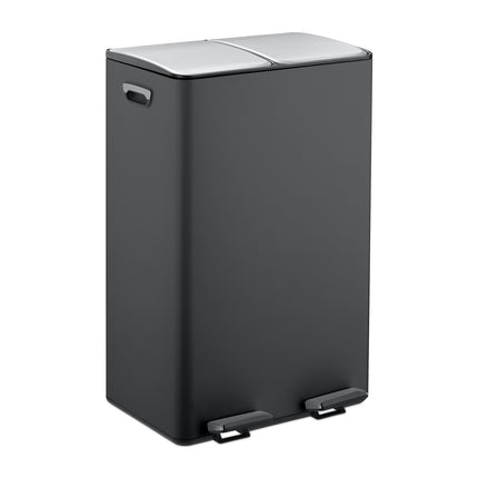Dual Compartment Pedal Bin, 2x 30L Capacity