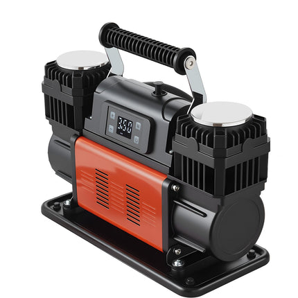Dual Cylinder Air Compressor 12V 150 PSI, LCD Auto-Stop